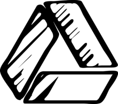 Google Drive Sketched Logo Vinyl Cutting Svg File, Free Vectors File